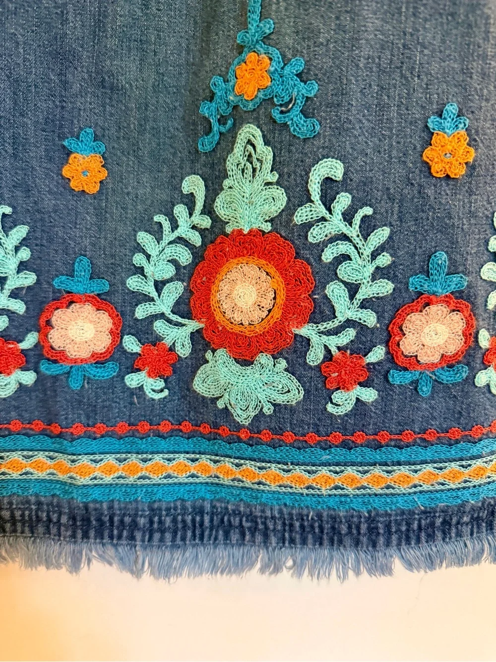 J. Jill Denim Embroidered Shift Dress - Picture 4 of 7